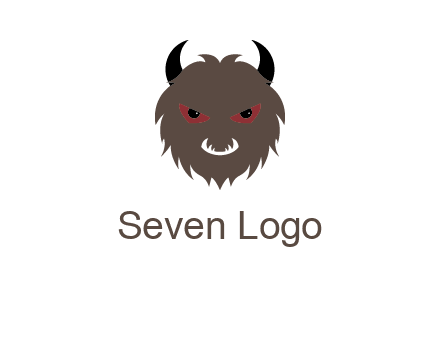 Minotaur icon or demon face logo