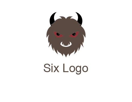 Minotaur icon or demon face logo