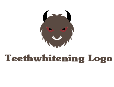 Minotaur icon or demon face logo