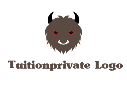 Minotaur icon or demon face logo