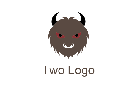 Minotaur icon or demon face logo