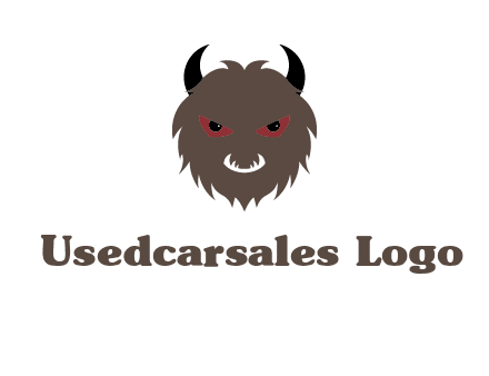 Minotaur icon or demon face logo