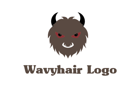 Minotaur icon or demon face logo
