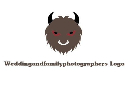Minotaur icon or demon face logo