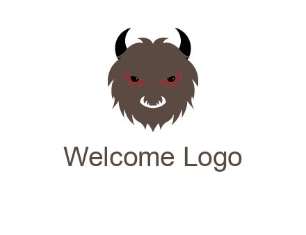 Minotaur icon or demon face logo