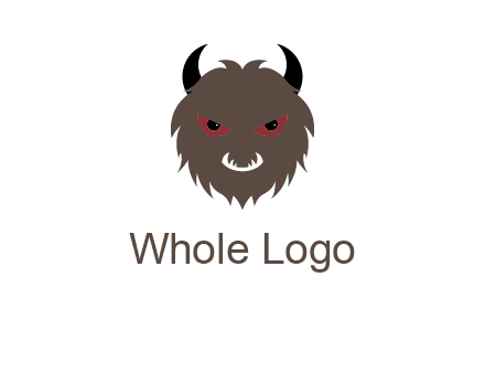Minotaur icon or demon face logo