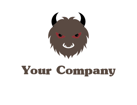 Minotaur icon or demon face logo