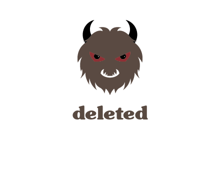 Minotaur icon or demon face logo