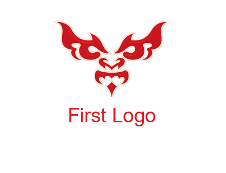 flames forming devil face