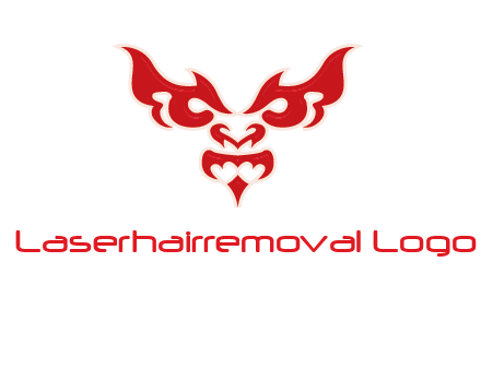 flames forming devil face