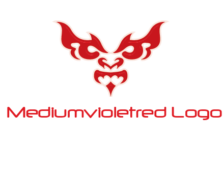 flames forming devil face