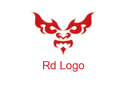 flames forming devil face
