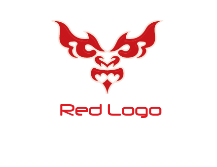 flames forming devil face