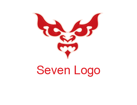flames forming devil face