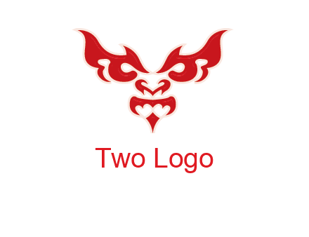 flames forming devil face