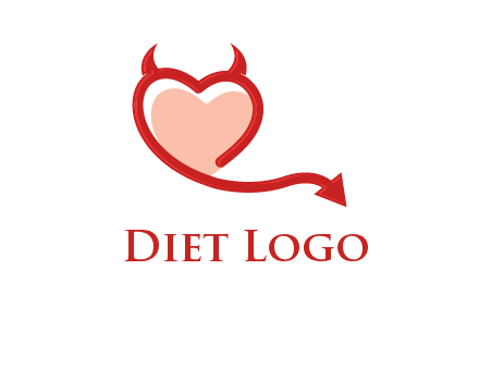 devil with heart logo