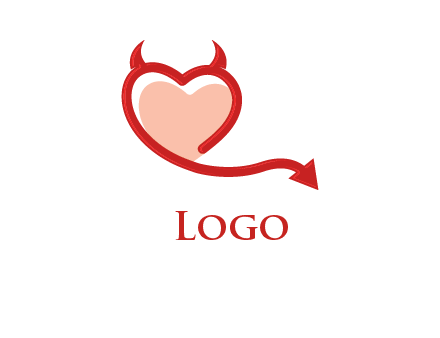 devil with heart logo