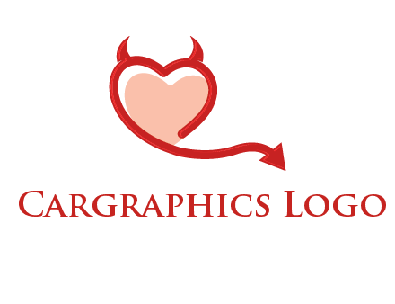 devil with heart logo