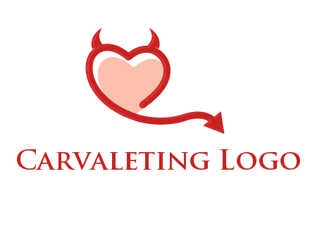 devil with heart logo