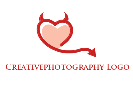 devil with heart logo