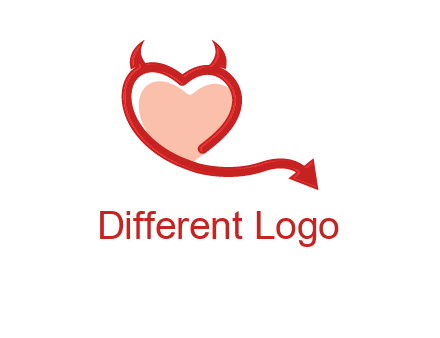 devil with heart logo