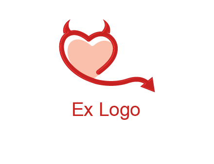 devil with heart logo