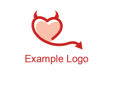 devil with heart logo