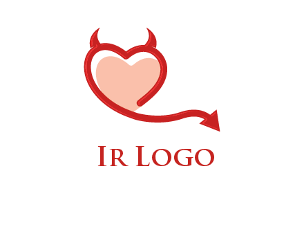 devil with heart logo