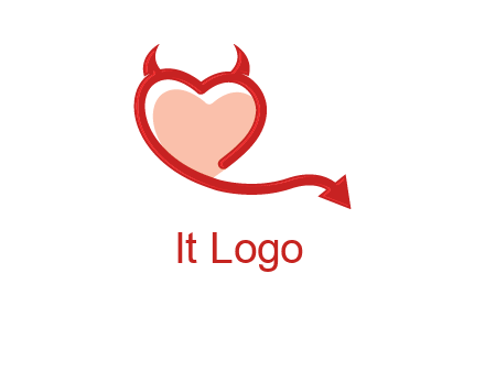 devil with heart logo