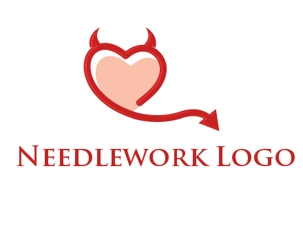 devil with heart logo