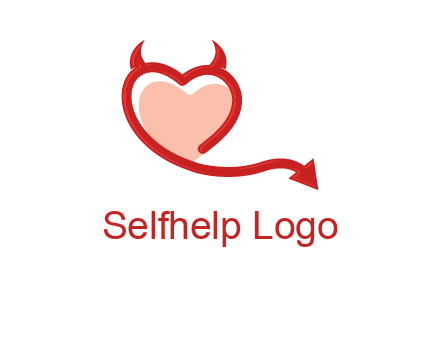 devil with heart logo