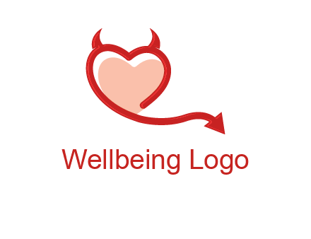 devil with heart logo
