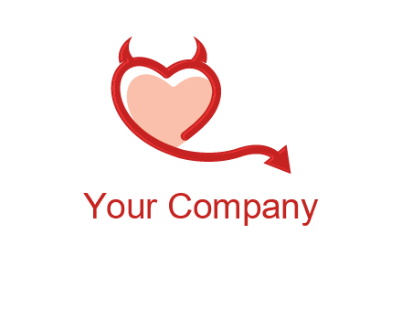devil with heart logo