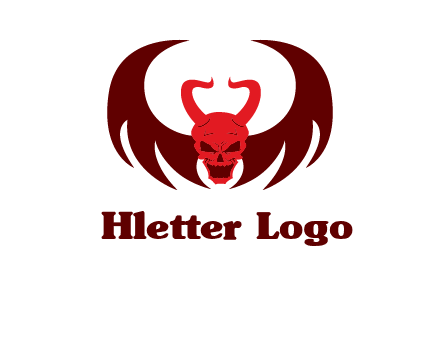 devil with wings and horn