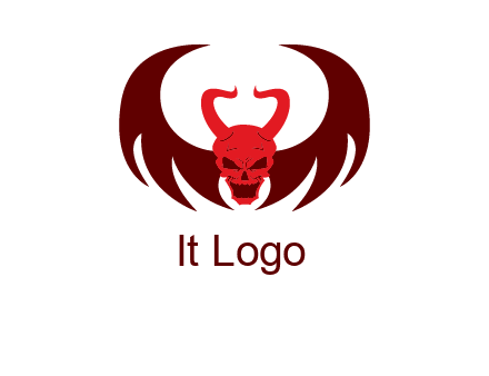 devil with wings and horn