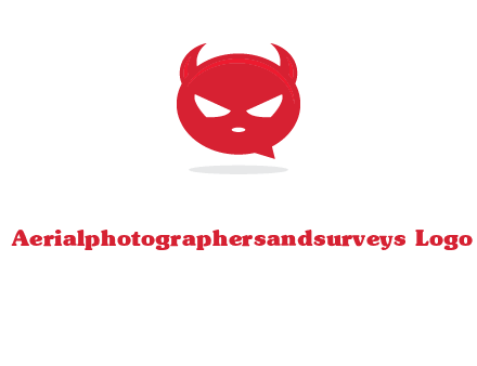 devil chat bubble logo