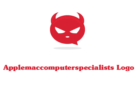 devil chat bubble logo