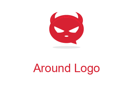 devil chat bubble logo