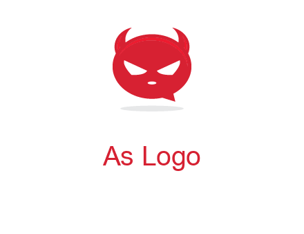devil chat bubble logo