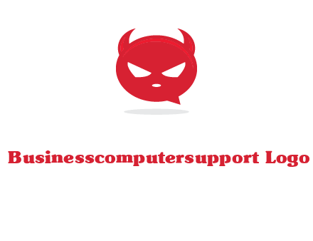 devil chat bubble logo