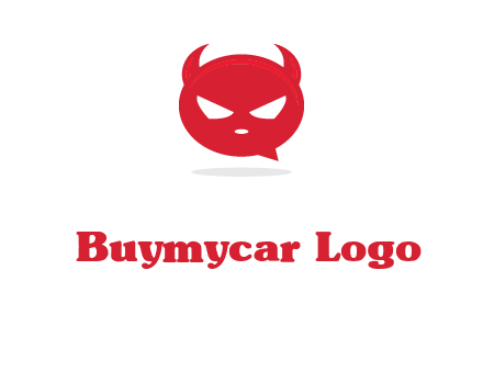 devil chat bubble logo