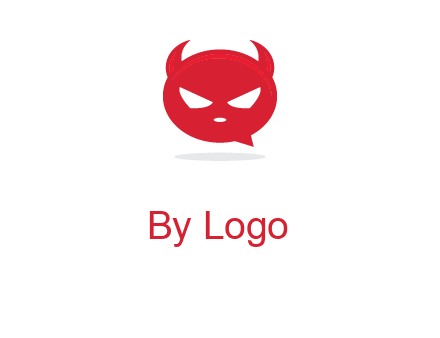 devil chat bubble logo