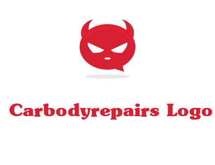 devil chat bubble logo