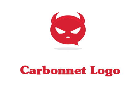 devil chat bubble logo
