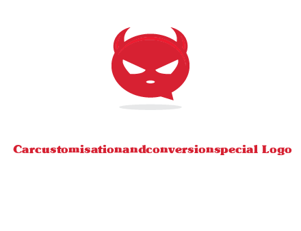 devil chat bubble logo