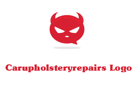 devil chat bubble logo