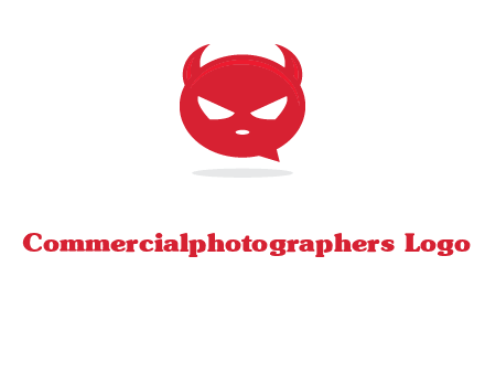 devil chat bubble logo