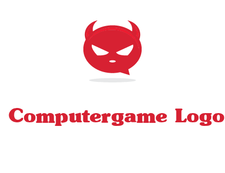 devil chat bubble logo