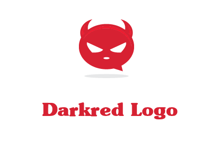 devil chat bubble logo