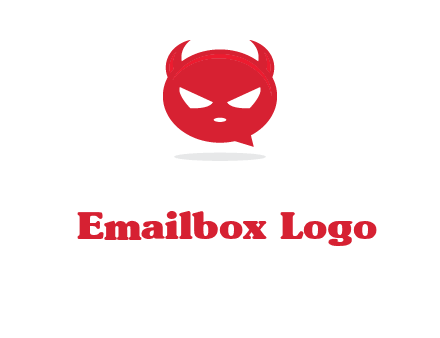 devil chat bubble logo